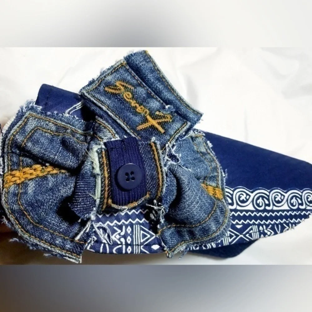Tasty Raw Edge Denim “Bluesy Clutch” Bag